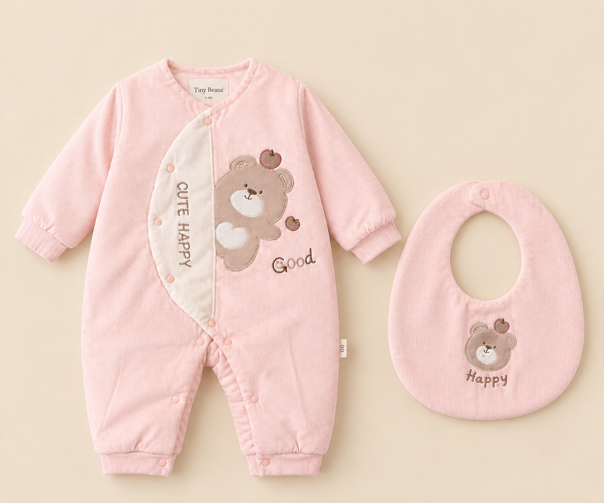 Pastel Pink Plane Romper & Bip Set (2 pcs)