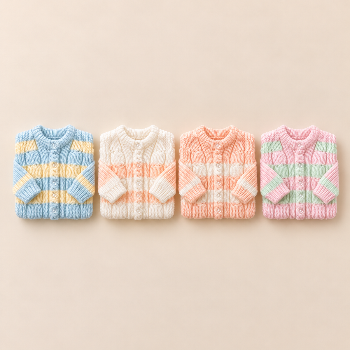 Woolen Newborn Knitted Set